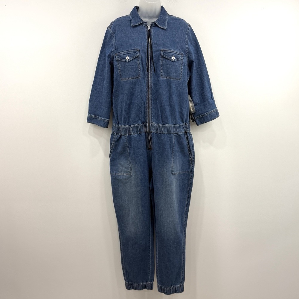 Gabrielle Union New York & Co Denim Jumpsuit XL NWT Country Cowgirl Western
